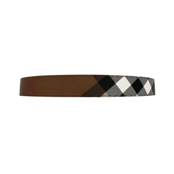 BURBERRY Louis 35mm Reversible Buckle Giant Check E-Canvas Belt 80|32 - Picture 3 of 13